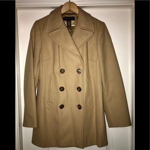 Banana Republic pea coat jacket camel